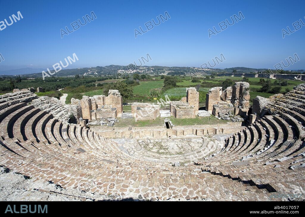 The Odeon at Nikopolis, Greece. Nikopolis (the 'City of Victory') was an ancient city of Epirus, founded in 31 BC by Octavian in memory of his victory over Antony and Cleopatra at Actium.