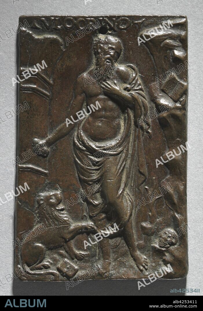 Saint Jerome, 1500s. Cast after a model by Ulocrino (Italian). Bronze; overall: 8 x 5.1 cm (3 1/8 x 2 in.).