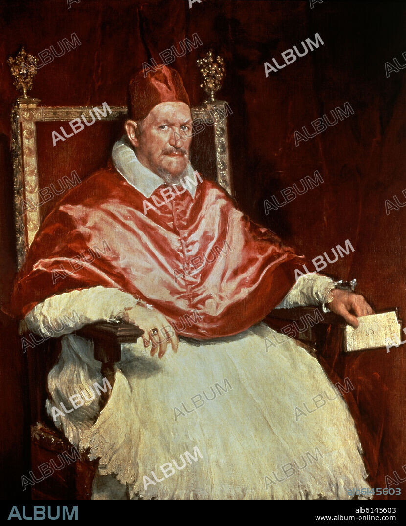 DIEGO VELAZQUEZ (1599-1660). Innocent X. Inocencio X. 1650. Sevillan school. Rome, Dora Pamphilj gallery.