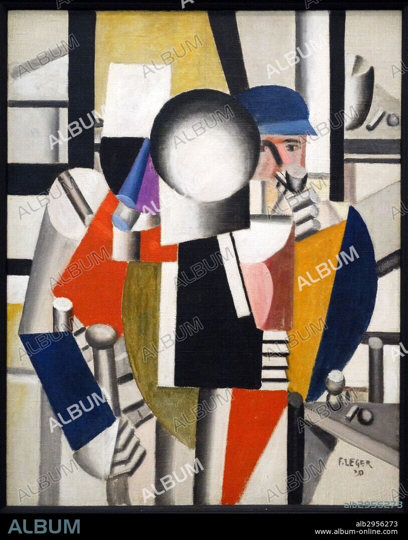 FERNAND LÉGER. The Three Comrades (oil on canvas) by Fernand Leger, a French painter, sculptor and filmmaker. In his early years he created a personal form of cubism which he gradually modified into a more figurative, populist style.