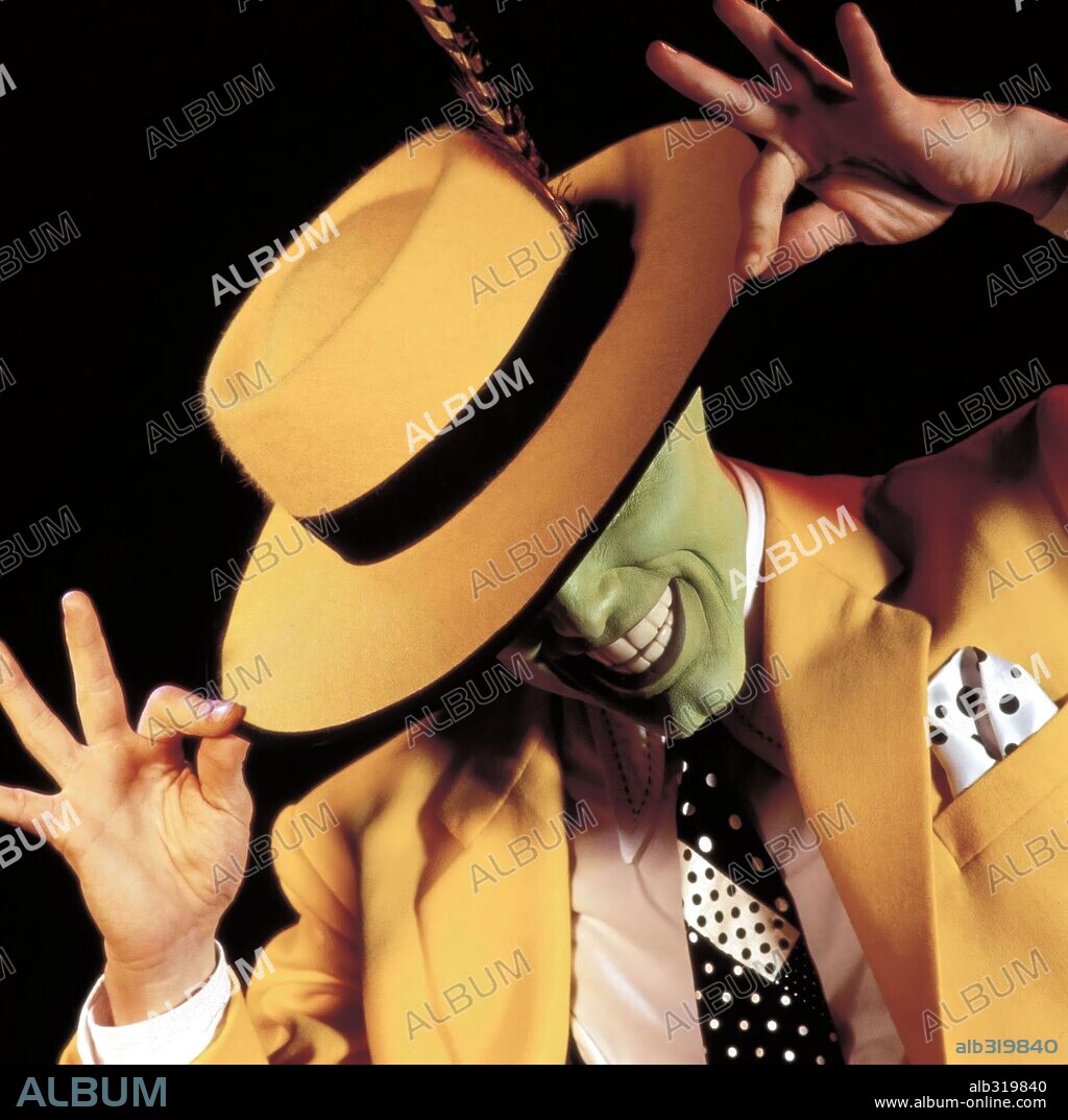 JIM CARREY en LA MÁSCARA, 1994 (THE MASK), dirigida por CHUCK RUSSELL.  Copyright NEW LINE PRODUCTIONS. - Album alb319840