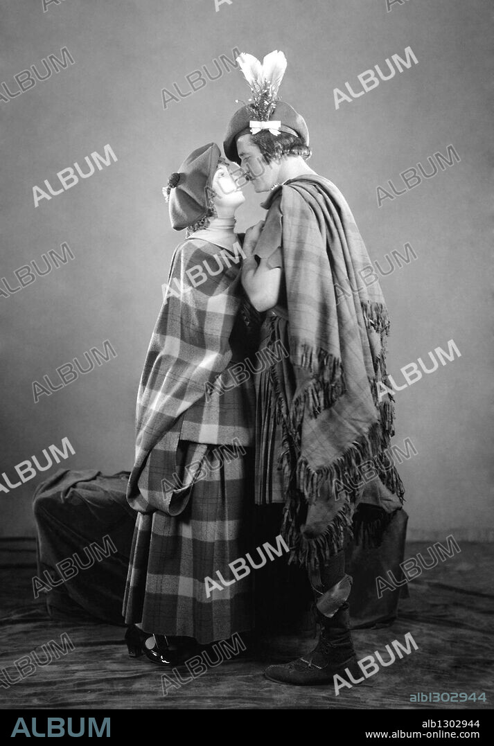 LILIAN GISH and NORMAN KERRY. LILLIAN GISH and NORMAN KERRY in ANNIE LAURIE, 1927, directed by JOHN S. ROBERTSON. Copyright METRO GOLDWYN MAYER.