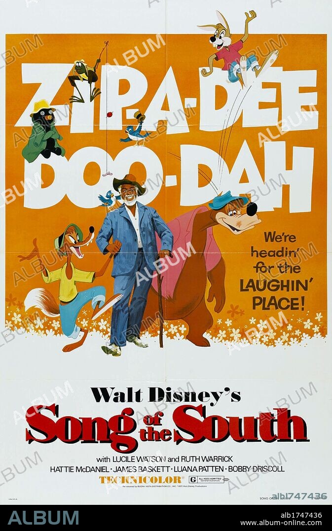 Poster of SONG OF THE SOUTH, 1946, directed by HARVE FOSTER and WILFRED JACKSON. Copyright RKO RADIO PICTURES.