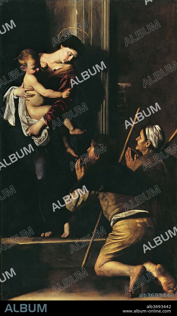 CARAVAGGIO. The Madonna dei Pellegrini (Pilgrim's Madonna).