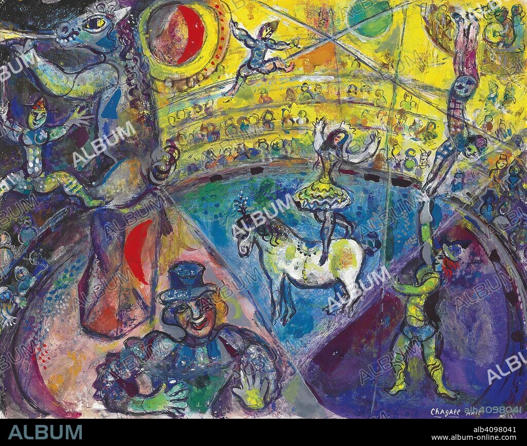 MARC CHAGALL. Le cheval de cirque.