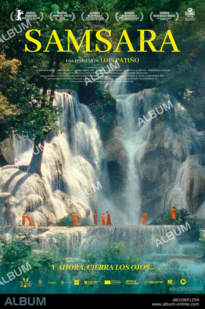 Affiche de SAMSARA, 2023, réalisé par LOIS PATIÑO. Copyright Señor & Señora, Moonlight Cinema, Jeonju Cinema Project.