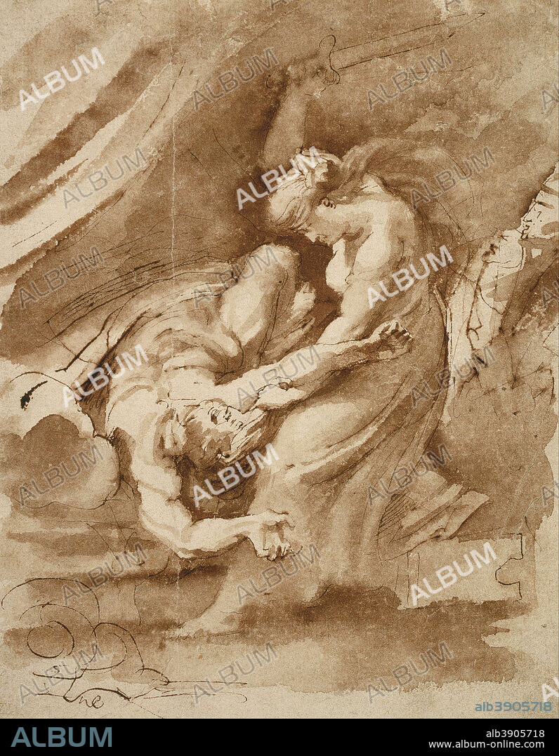 PETER PAUL RUBENS. Judith Beheading Holofernes. Date/Period: 1609/1610. Width: 160 mm. Height: 206 mm (Complete).