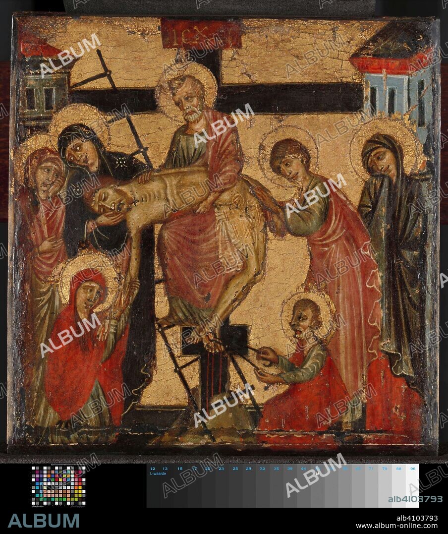 CORSO DI BUONO (CIRCLE OF). The Deposition and the Entombment. De kruisafneming. Dating: c. 1290. Place: Florence. Measurements: h 18.5 cm × w 18 cm.
