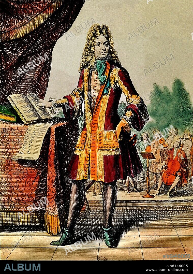 JEAN BAPTISTE LULLY (1632-1687) COMPOSITOR FRANCES DE ORIGEN ITALIANO CREADOR DE LA OPERA FRANCESA.