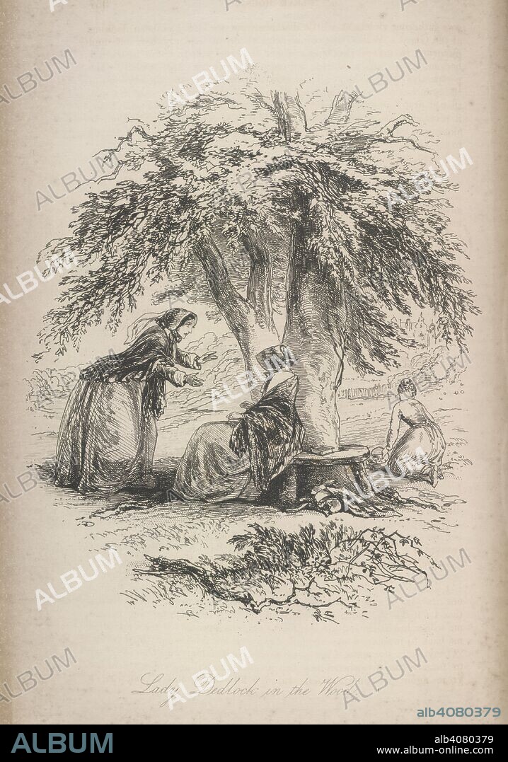 Lady Dedlock. Bleak House. London, 1852, 53. Illustration for 'Bleak House', by Charles Dickens. Source: C.58.i.17, opposite 357. Language: English.
