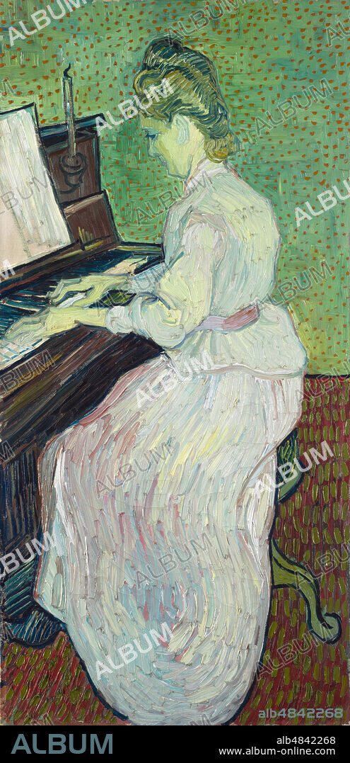 VINCENT VAN GOGH. Marguerite Gachet at the piano.