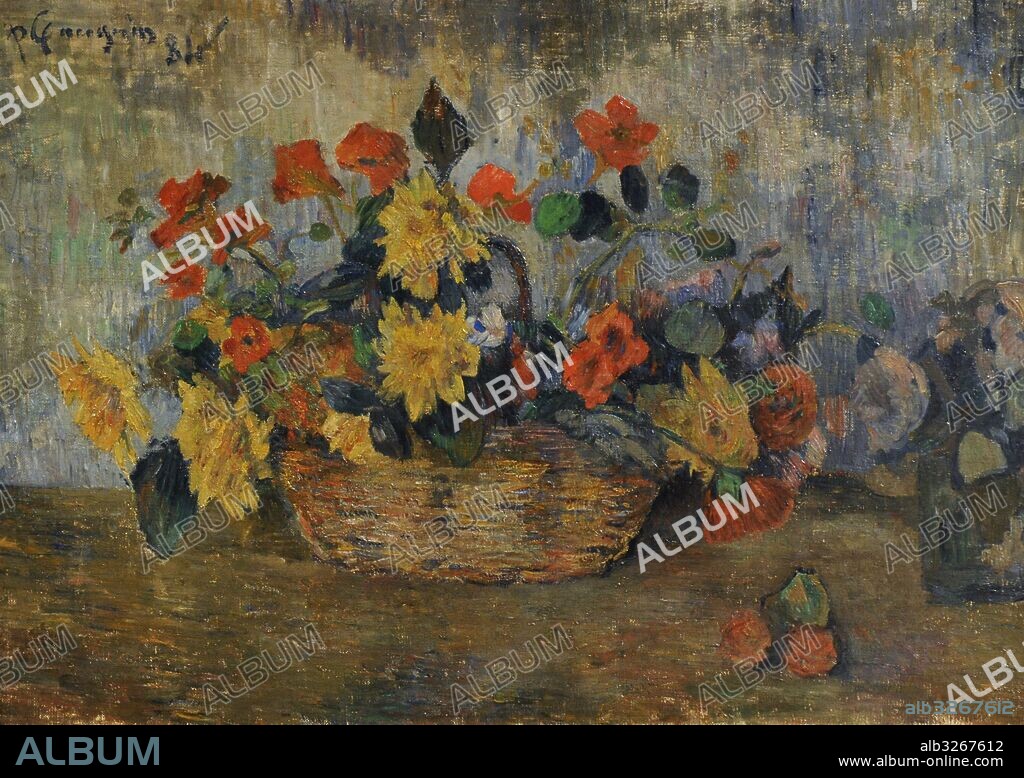 Paul Gauguin (1848-1903). Pintor postimpresionista francés. Cesta de flores, 1884. Galería Nacional. Museo Nacional de Arte, Arquitectura y Diseño. Oslo. Noruega.