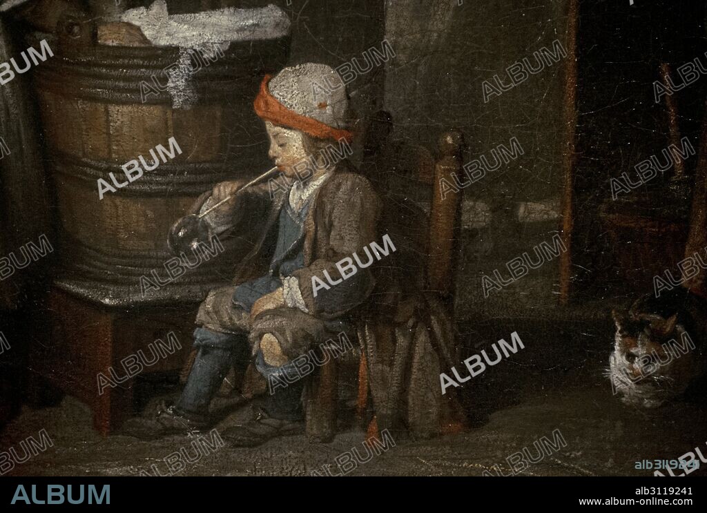 Jean Siméon Chardin (1699-1779). Pintor francés. La lavandera. Detalle. Museo Nacional (National Museum). Estocolmo. Suecia.