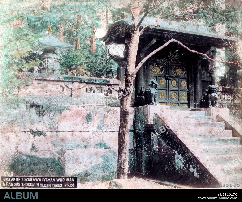 Grave of Tokugawa Ieyasu, a famous shogun, Nikko, Japan. Tokugawa Ieyasu (previously spelled Iyeyasu) was the founder and first shogun of the Tokugawa shogunate of Japan which ruled from the Battle of Sekigahara in 1600 until the Meiji Restoration in 1868.