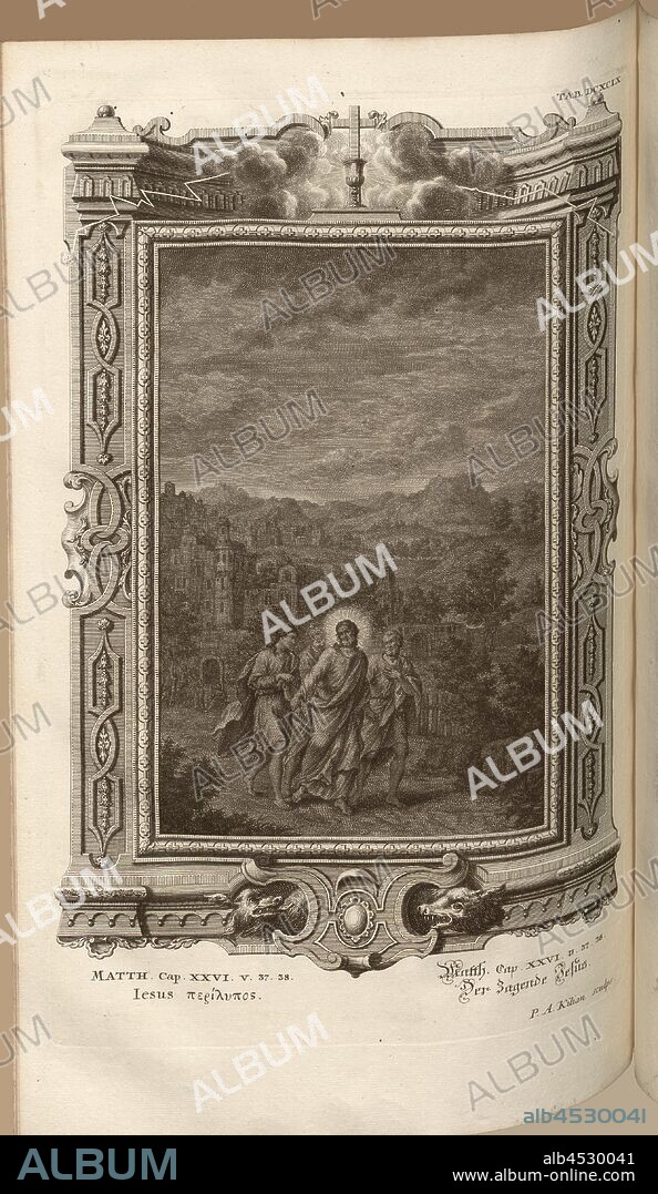 Jesus ..., Parallel Title: The Timid Jesus, Signed: P. A. Kilian sculps, copperplate engraving, plate DCXCIX, Füssli, Johann Melchior; Kilian, Philipp Andreas (sculps.), 1731, Johann Jakob Scheuchzer: Kupfer-Bibel (...). Augspurg und Ulm: gedruckt bey Christian Ulrich Wagner, 1731-1735.