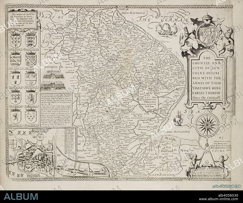 SPEED J and STENT P. A county map of Lincolnshire. A collection of 37 Maps of the counties of England. London. H. Overton, 1714. A collection of 37 Maps of the counties of England, being reprints, of J. Speedâ€™s maps, by Henry Overton, together with those of P. Stent reprinted by John Overton, and maps of Derbyshire and Yorkshire engraved by S. Nicholls. Source: Maps.145.c.9 30. Language: English.