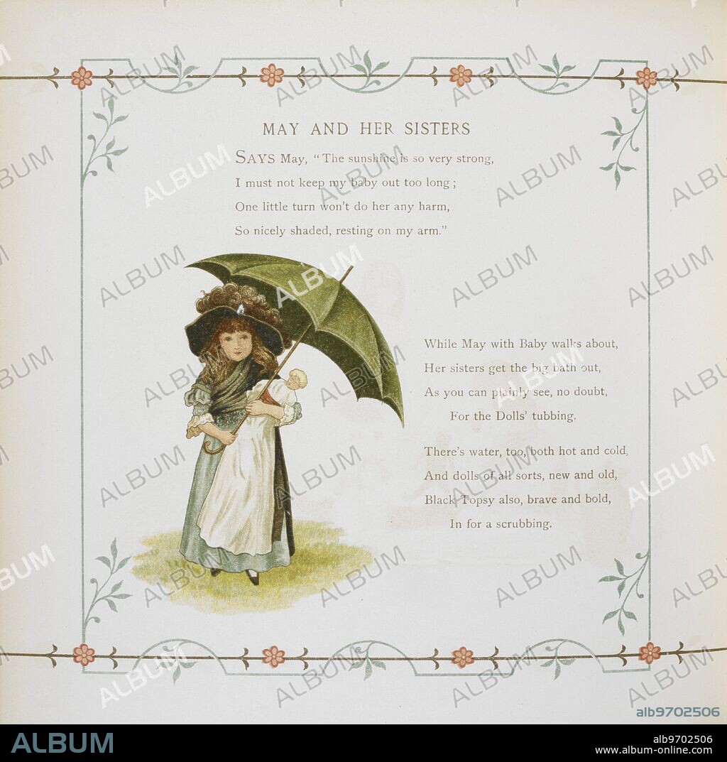 Young girl holding an umbrella.