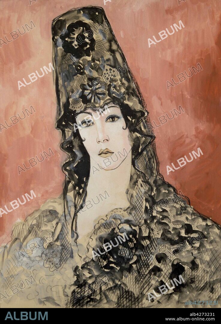 FRANCIS PICABIA. Andalouse (Espagnole à la mantille).