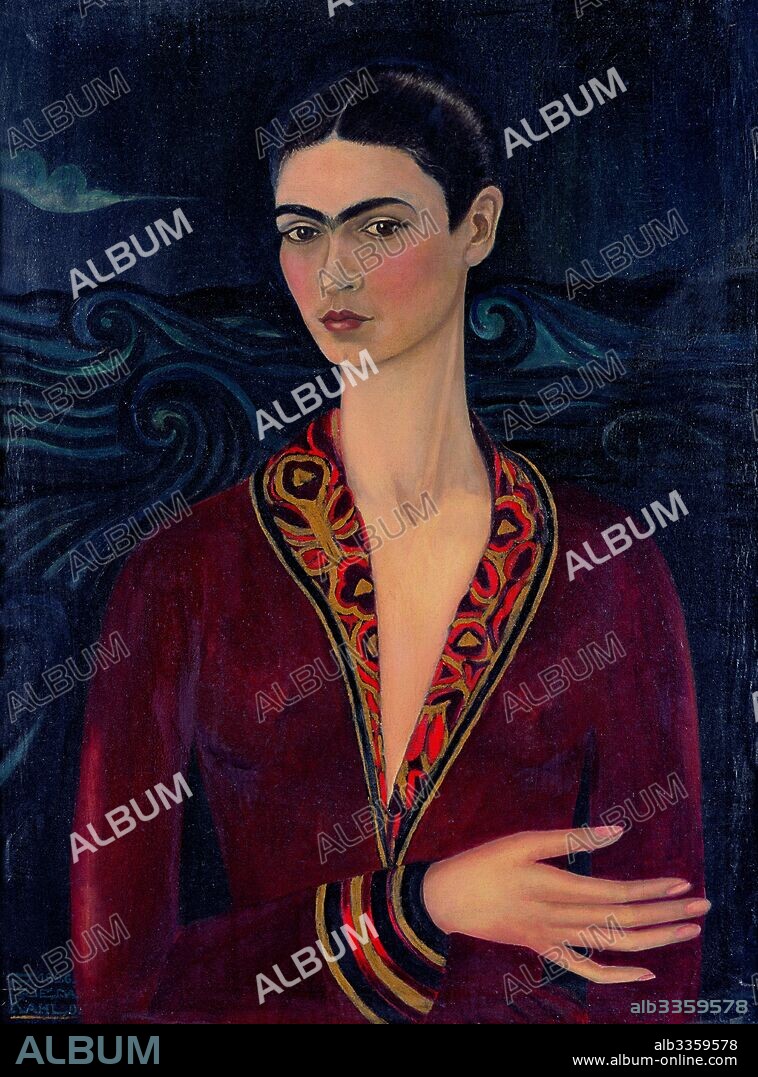 FRIDA KAHLO. Self-Portrait with a Velvet Dress.
