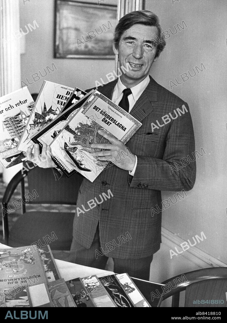 STOCKHOLM Arkiv 710906. George Remi - "Hergé", Tin-Tins skapare och författare.. Foto: Jan Collsiöö Kod: 1001. COPYRIGHT SCANPIX SWEDEN.