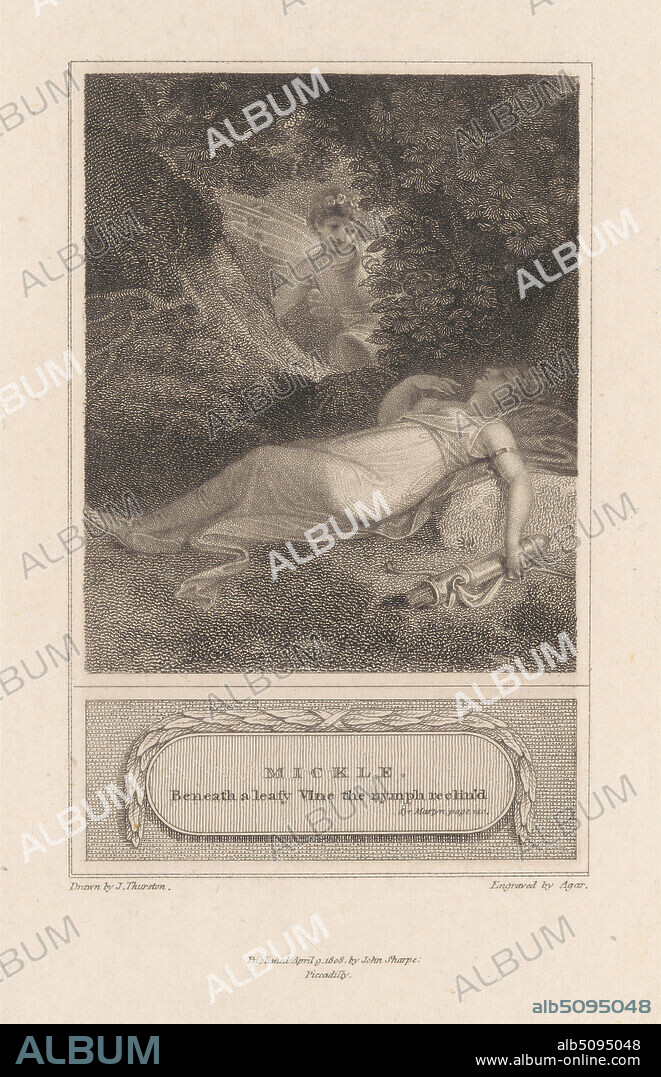 Illustration for 'Mickle', Print made by John Samuel Agar, ca. 17731858, British, after John Thurston, 17441822, British, 1808, Line engraving on medium, slightly textured, cream wove paper.