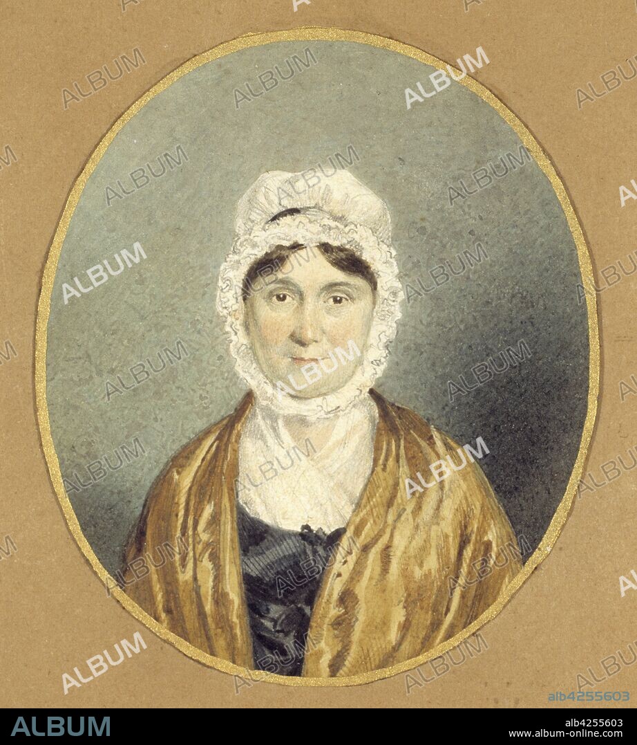 PENRY WILLIAMS. Mrs Edward Williams, Pondside, Merthyr, c1820-1840. Nee Margaret Roberts - married to Welsh bard Edward Williams, better known as Iolo Morganwg (1747- 1826).