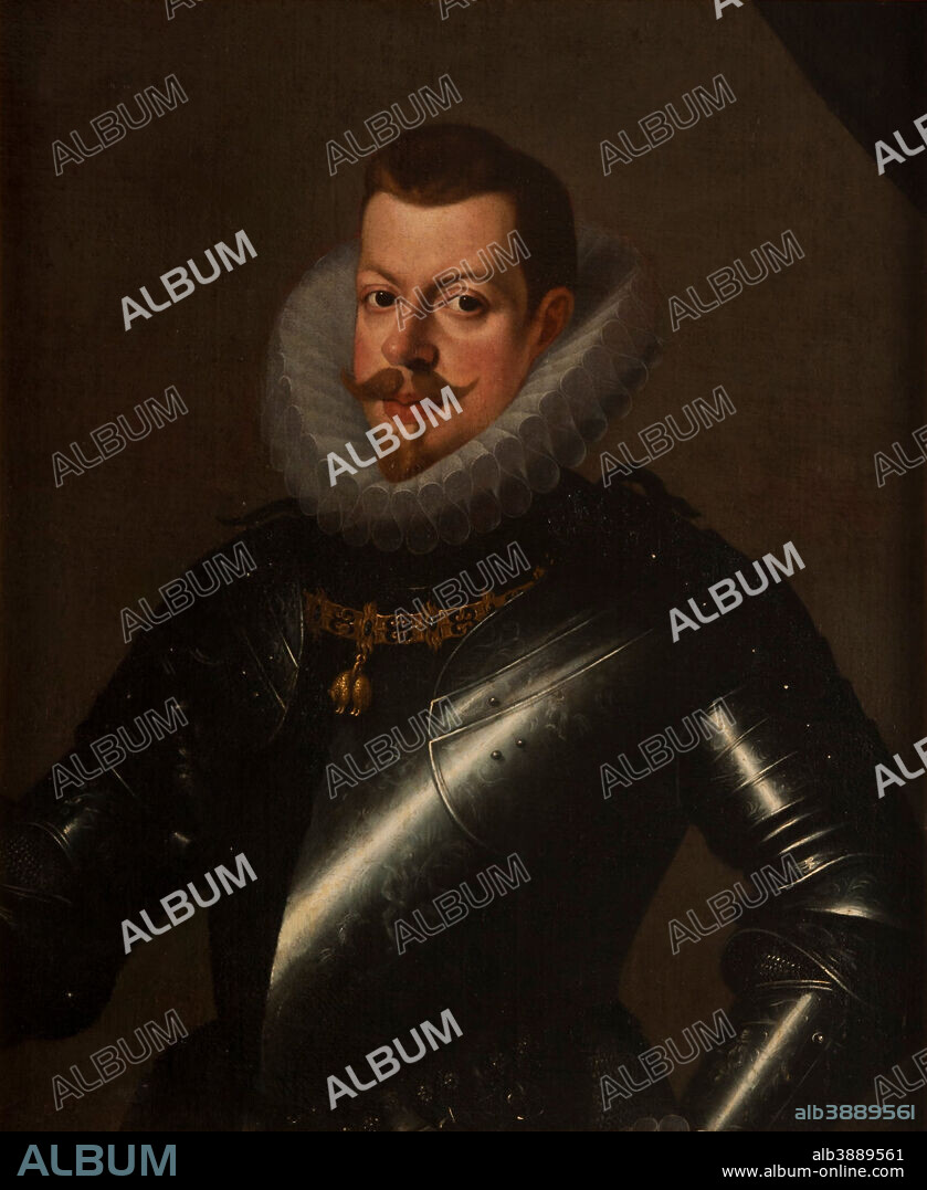 UNKNOWN. Retrato del rey Felipe III de España. Date/Period: Ca. 1601-1633. Painting. Oil on canvas. Height: 77 cm (30.3 in); Width: 63 cm (24.8 in).
