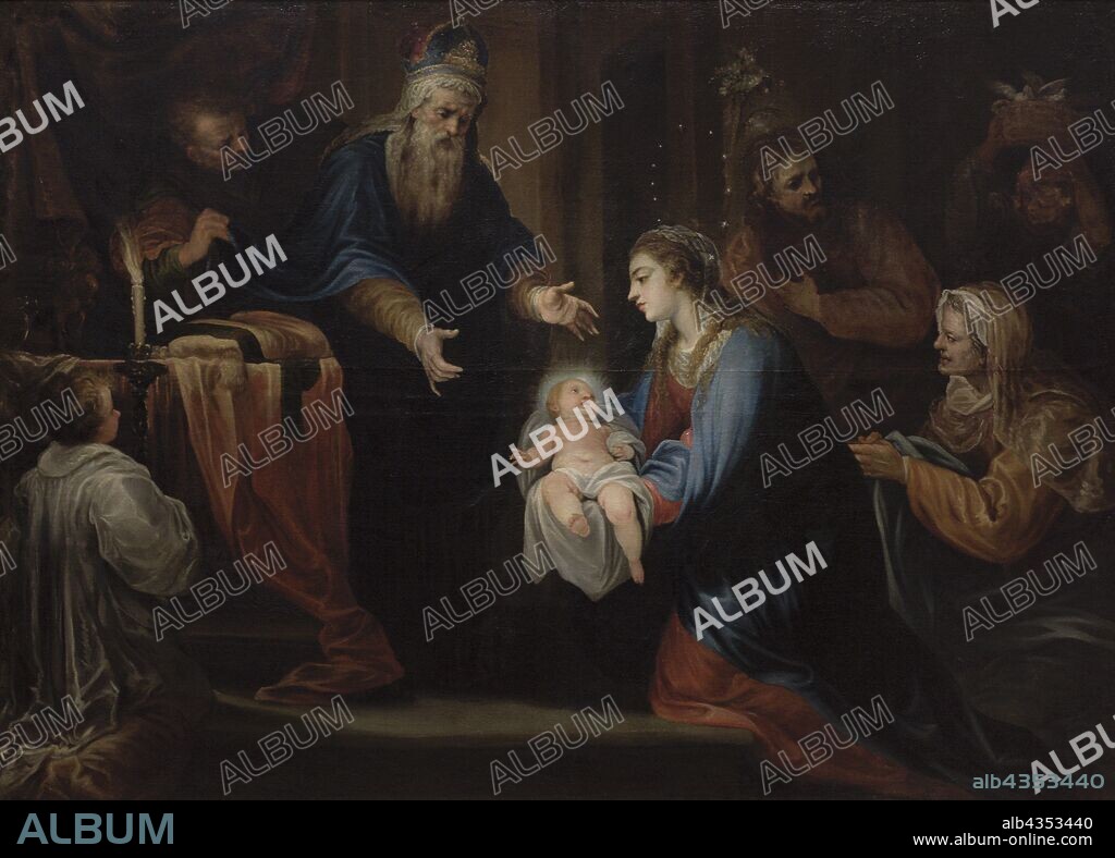 Francisco o Francesco Ricci o Rizi (1608-1685). Pintor español. La Presentación de Jesús en el Templo, hacia 1663. Museo de Bellas Artes. La Coruña. Galicia. España. (En depósito, Museo Nacional del Prado, Madrid) .
