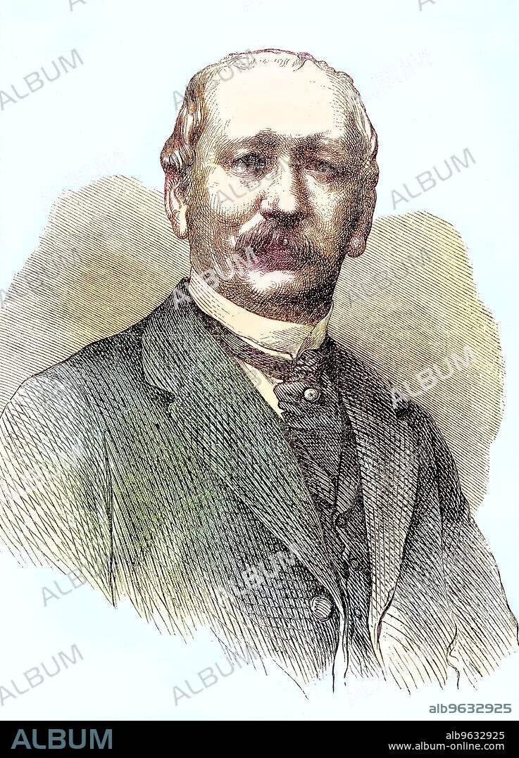 Robert Heinrich Ludwig Graf von der Goltz, June 6, 1817-June 24, 1869, German diplomat and politician in Prussia, Historical, digitally restored reproduction of an original artwork from the 19th century, exact original date unknown.