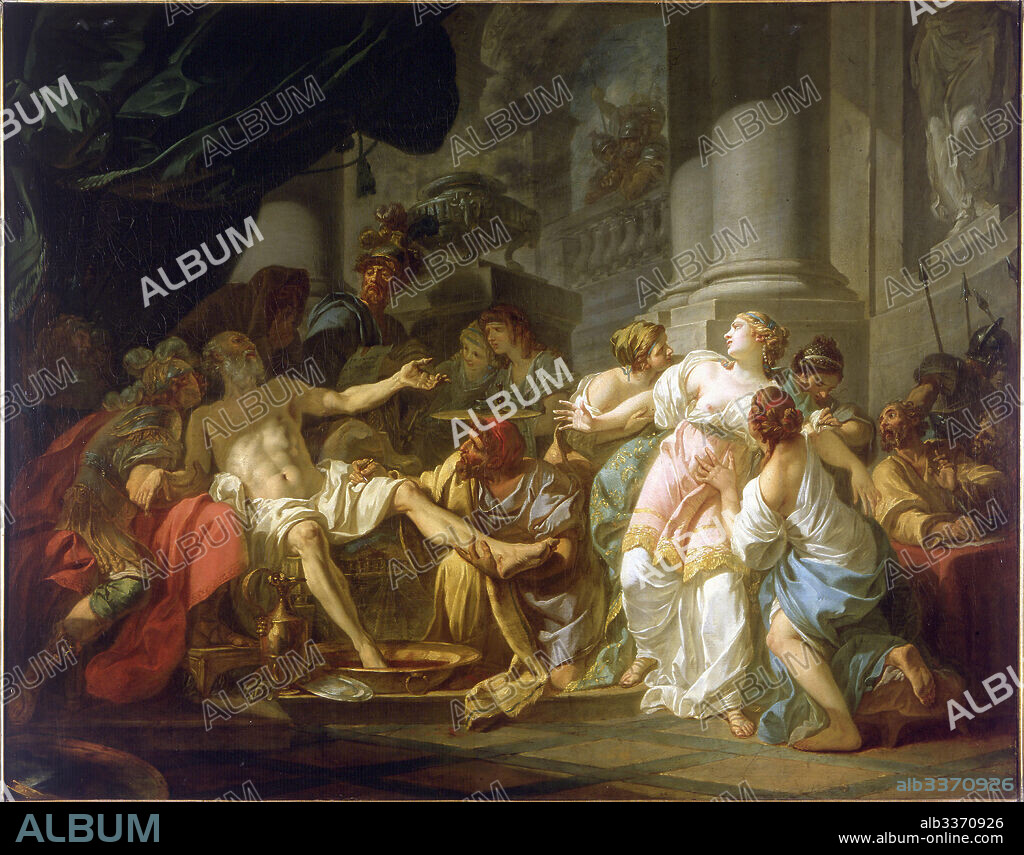 JACQUES LOUIS DAVID. The death of Seneca.