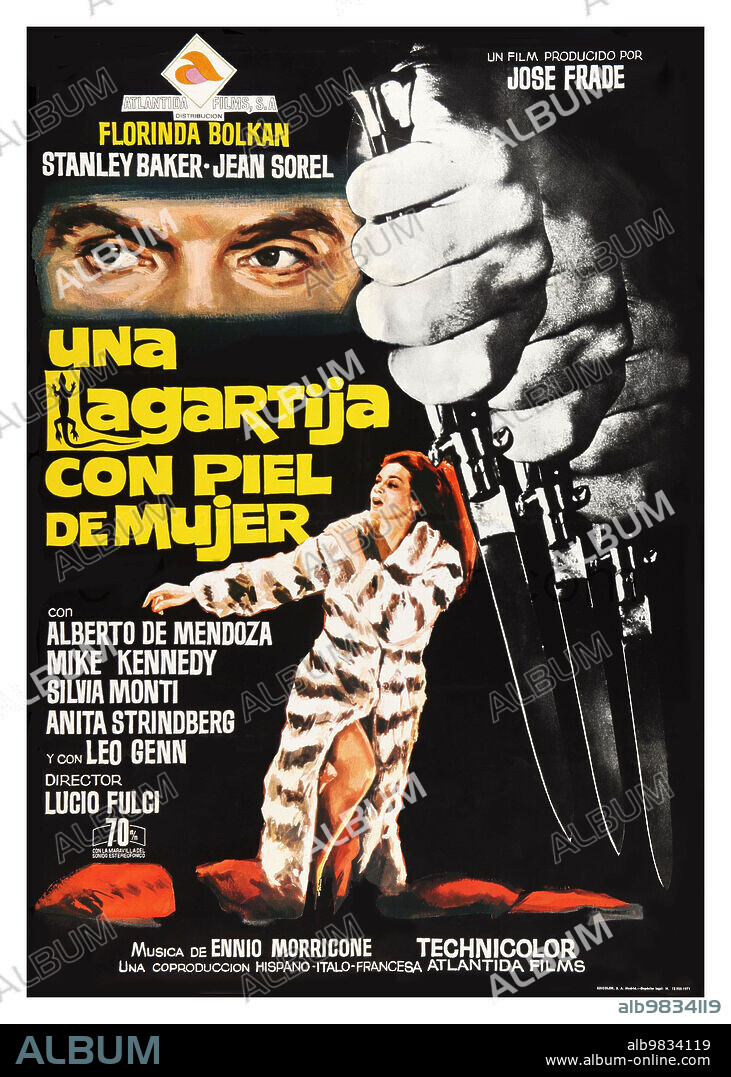 Poster of A LIZARD IN A WOMAN'S SKIN, 1971 (UNA LUCERTOLA CON LA PELLE DI DONNA), directed by LUCIO FULCI. Copyright LES FILMS CORONA.