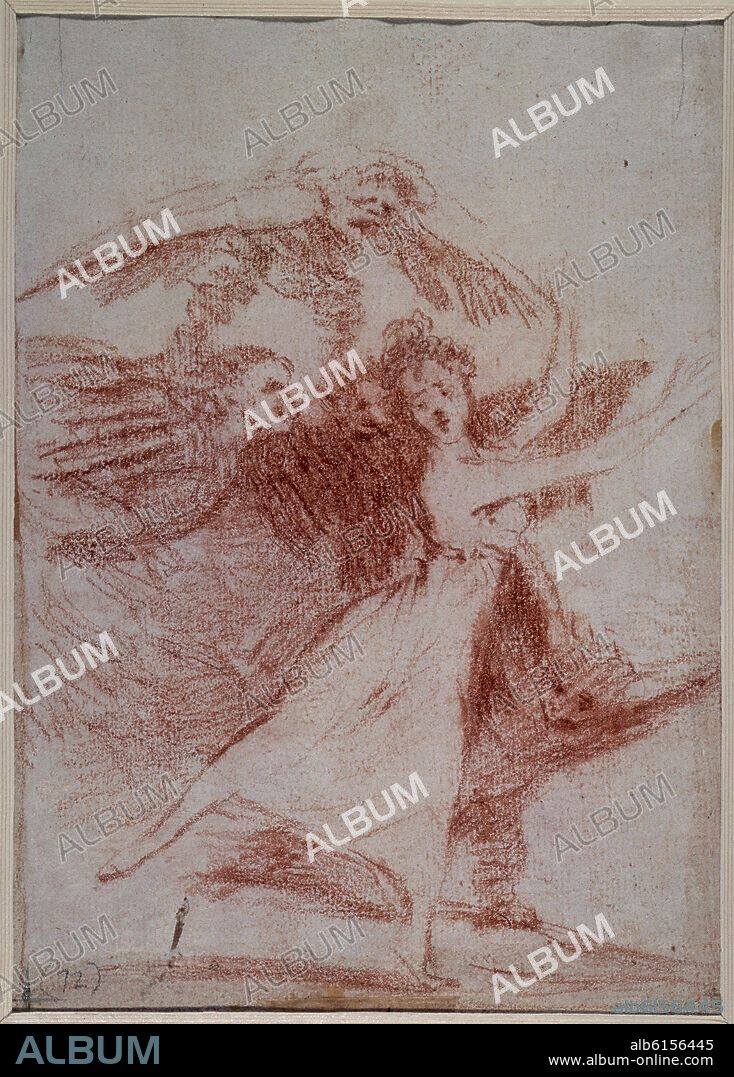 FRANCISCO GOYA Y LUCIENTES DE (1746-1828). DIBUJO PREPARATORIO PARA EL CAPRICHO 72 - NO TE ESCAPARAS - SIGLO XVIII.