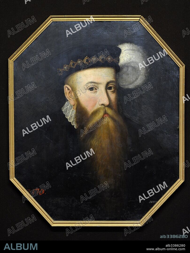 Juan III de Suecia (1537-1592). Rey de Suecia de 1568-1592. Gran Duque de Finlandia de 1556-1563. Retrato realizado por Peter Danckerts de Rij (1605-1661), pintor del Siglo de oro neerlandés activo en Polonia. Vilnius Picture Gallery. Vilnius. Lituania.