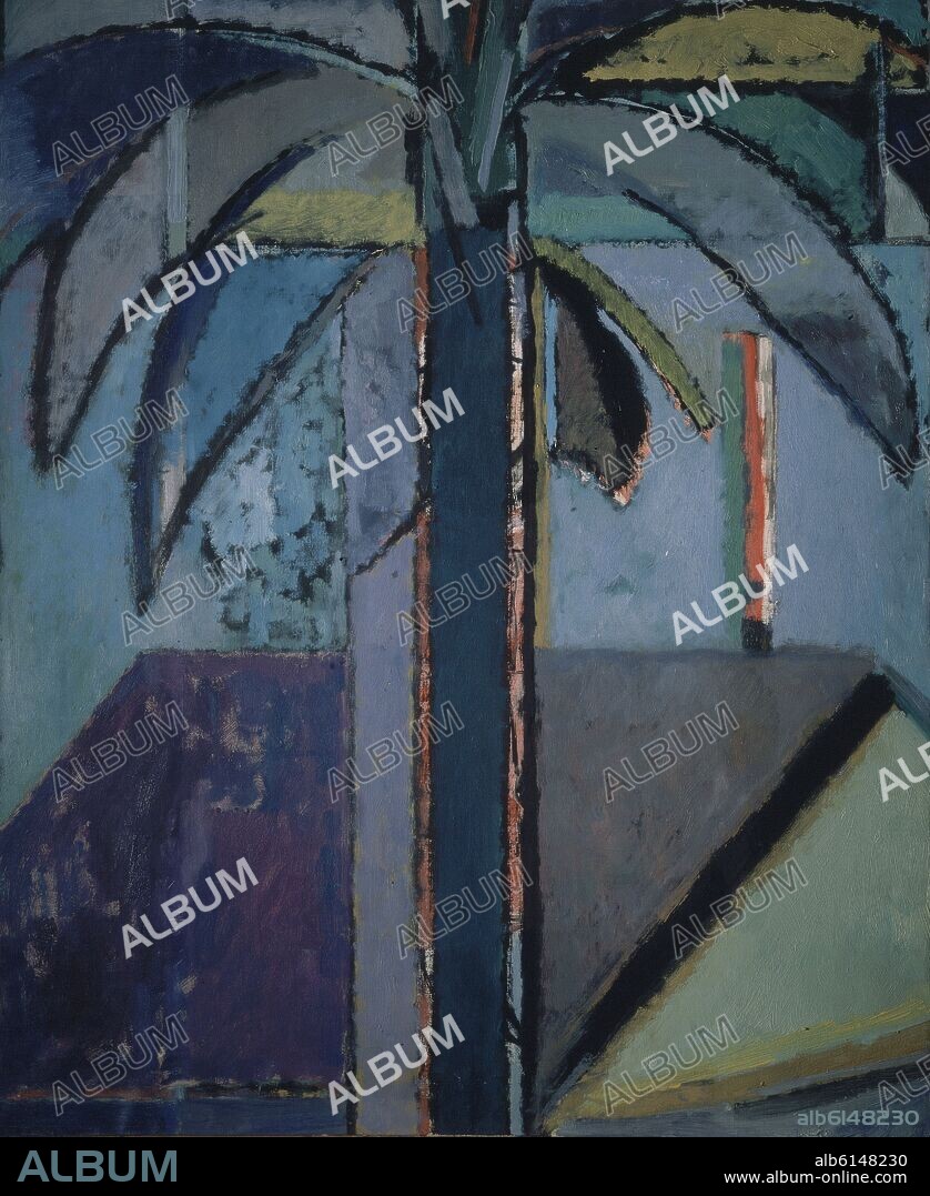 JUAN FERNANDEZ LACOMBA (1954-). PALMERA - SIGLO XX - 73X60.