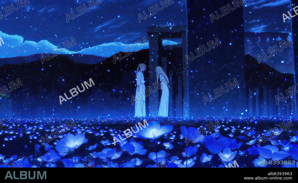 MAQUIA, UNA HISTORIA DE AMOR INMORTAL, 2018 (SAYONARA NO ASA NI YAKUSOKU NO HANA O KAZARO), dirigida por MARI OKADA. Copyright P.A. Works.