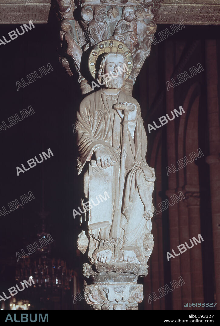 MAESTRO MATEO. PORTICO DE LA GLORIA-DET APOSTOL SANTIAGO- PARTELUZ.
