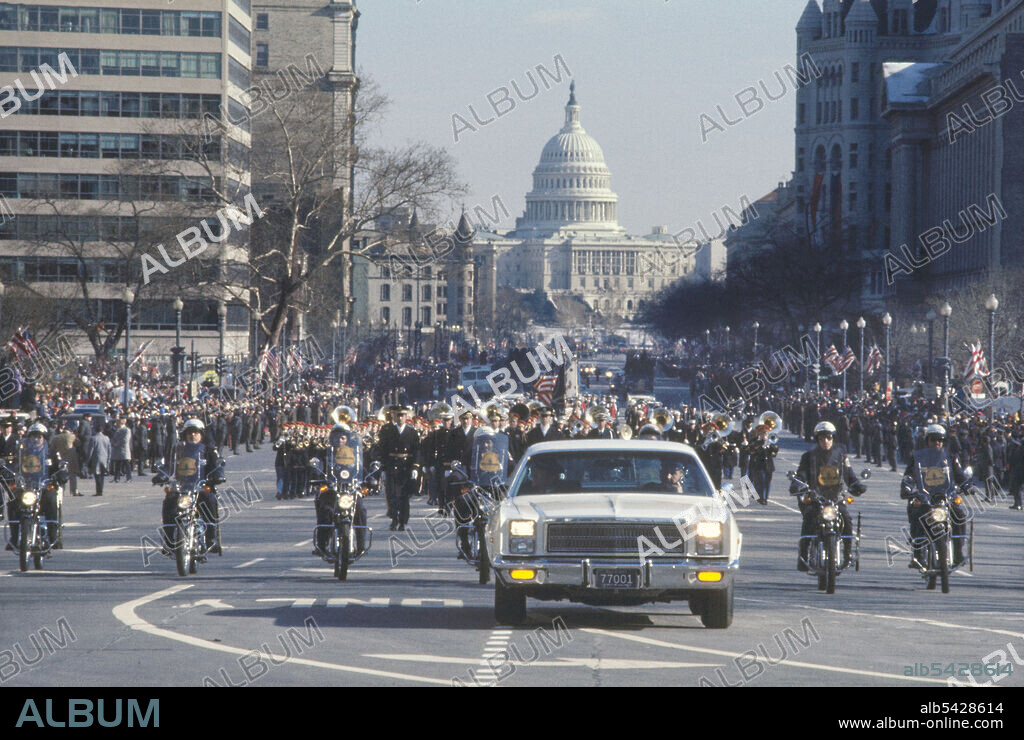 U.S. President Jimmy Carter's Inaugural Parade, Washington, D.C., USA, Bernard Gotfryd, January 20, 1977.