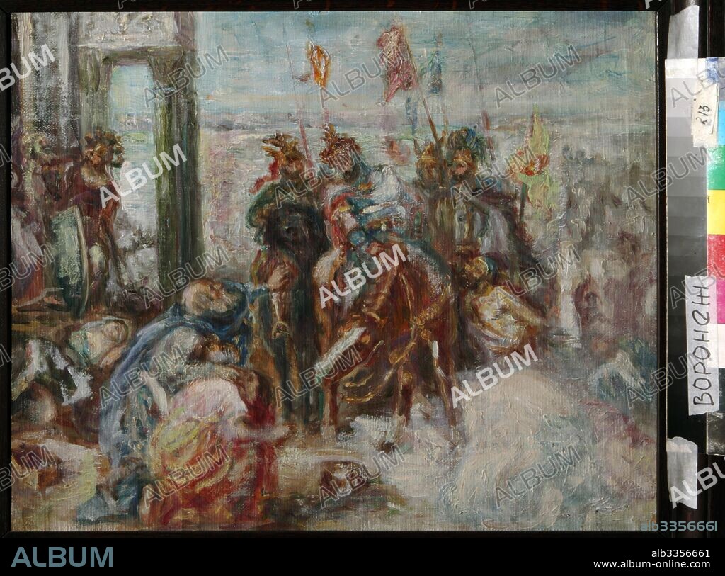SERGEI MIKHAILOVICH ROMANOVICH. The Entry of the Crusaders in Constantinople.