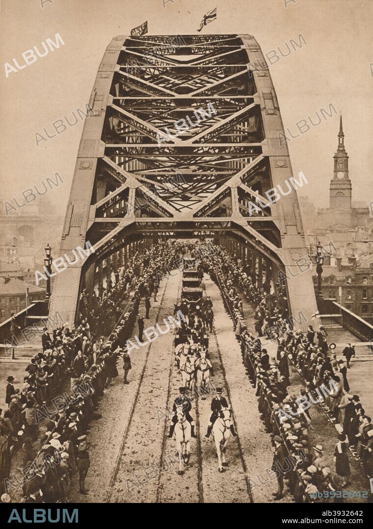 Opening of the new Tyne Bridge by King George V, Newcastle-upon-Tyne, 10 October 1928 (1935). From The Royal Jubilee Book 1910-1935 [Associated Newspapers Ltd., London, 1935].