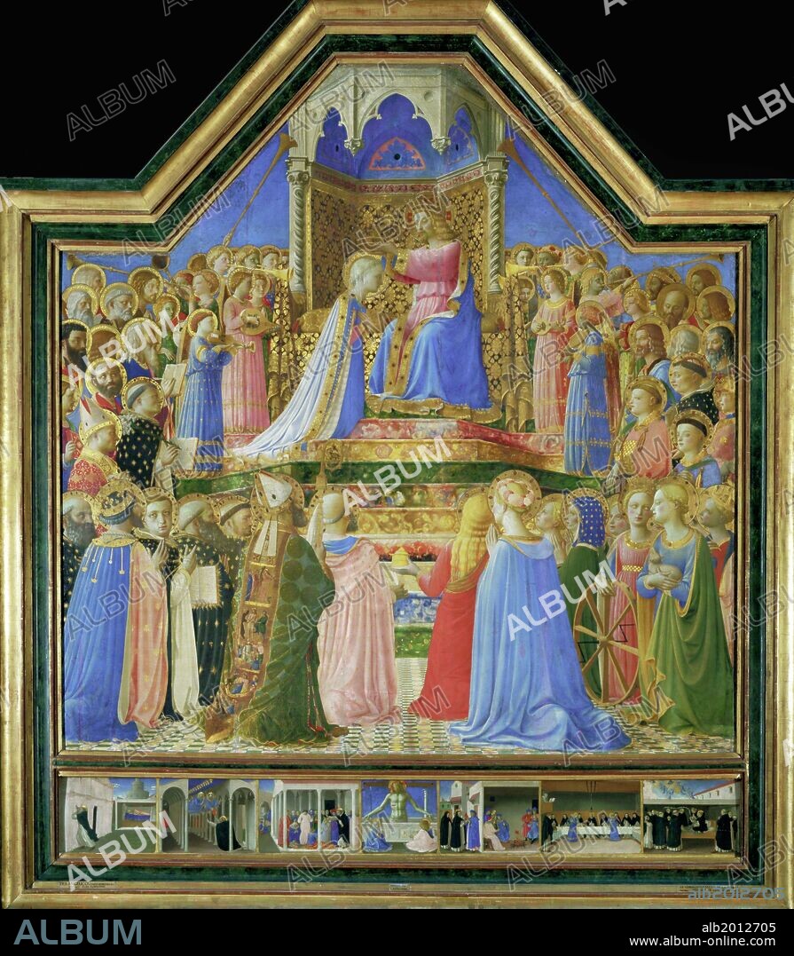 Fra Angelico / 'La coronación de la Virgen', 1434-1435, Tempera sobre madera, 213 x 211 cm, Inv.314.