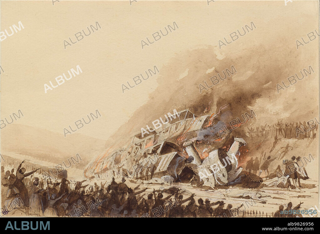 RENE JOSEPH GAREZ. The Versailles rail disaster on May 8, 1842.