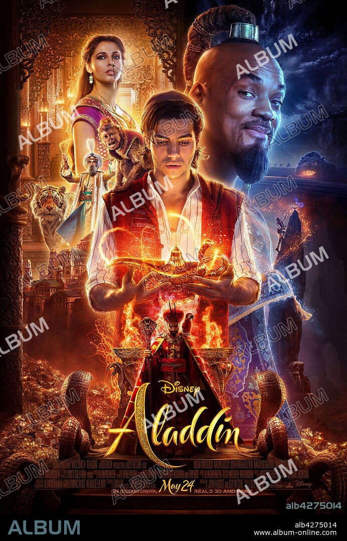Poster of ALADDIN, 2019, directed by GUY RITCHIE. Copyright WALT DISNEY PICTURES/LIN PICTURES/MARC PLATT PRODUCCTIONS/RI.