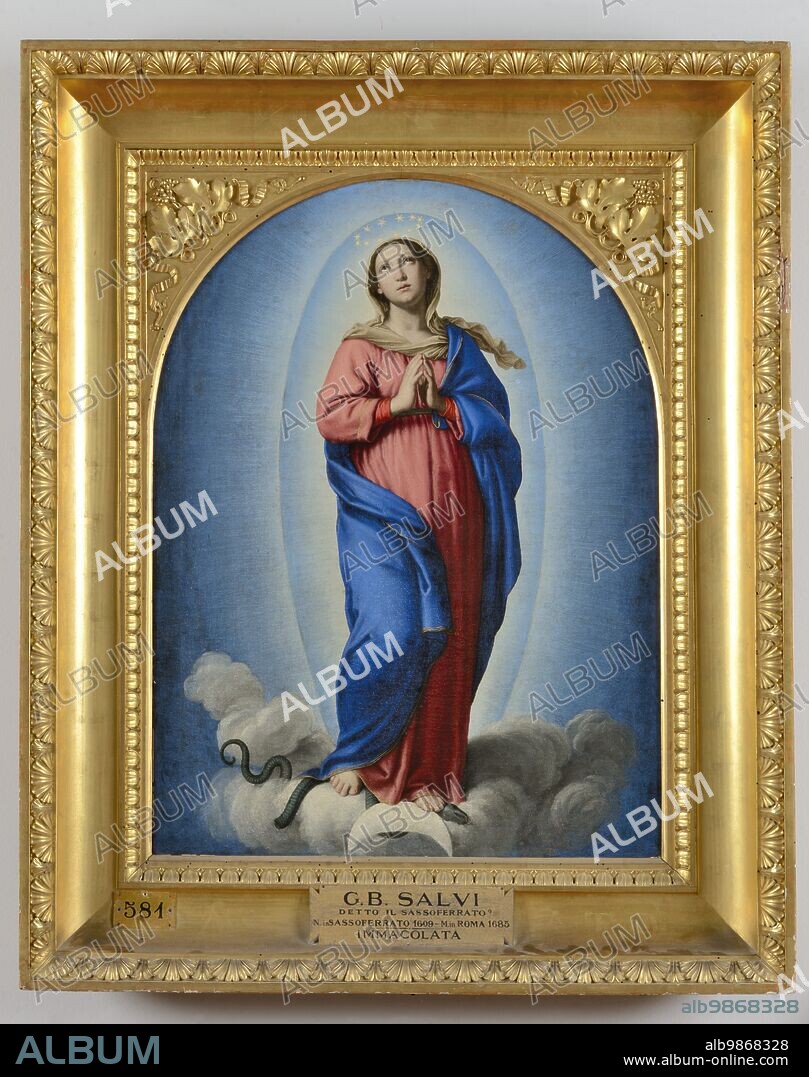 Sassoferrato (Italy, Marche, province of Ancona), Pinacoteca Civica. Giovan Battista Salvi, Madonna Immaculate Conception.