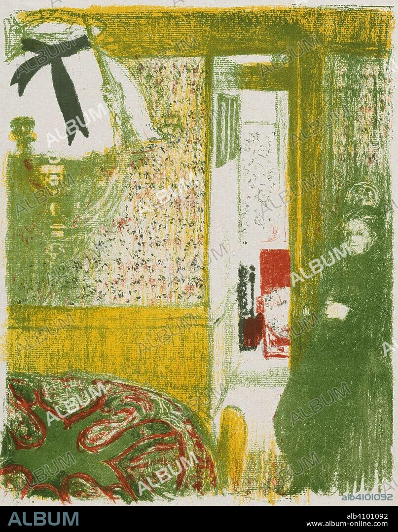 EDOUARD VUILLARD. Trial proof of Interior with a Hanging Lamp (Intérieur à la suspension) from the series Paysages et intérieurs. Dimensions: 36.5 cm x 29 cm, 35.5 cm x 27.7 cm.