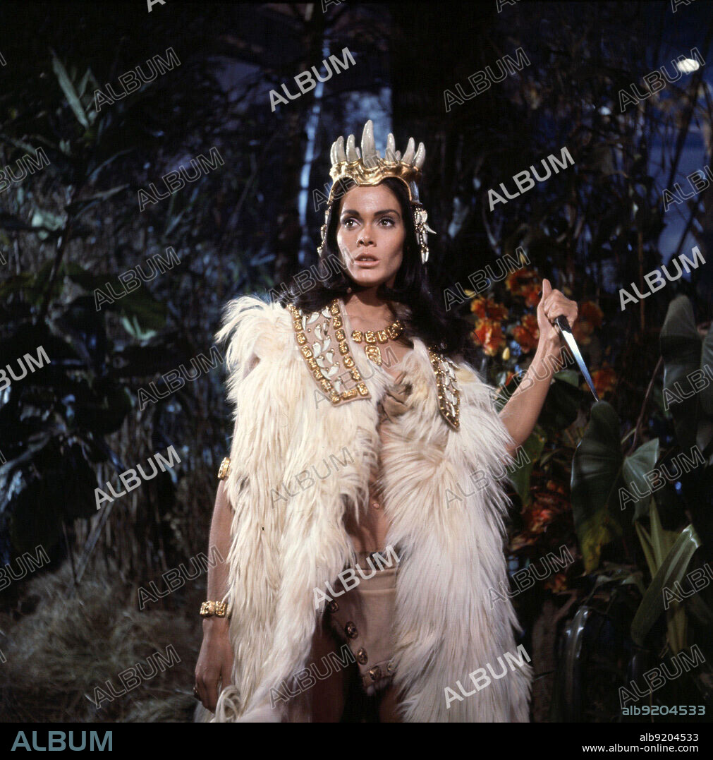 MARTINE BESWICK in SLAVE GIRLS, 1967, directed by MICHAEL CARRERAS. Copyright HAMMER FILM PRODUCTIONS.