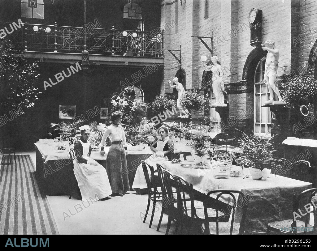 The Interior of The Nurses Home at Hope Hospital With Tables Set for The Opening Party. Salford, c1906.