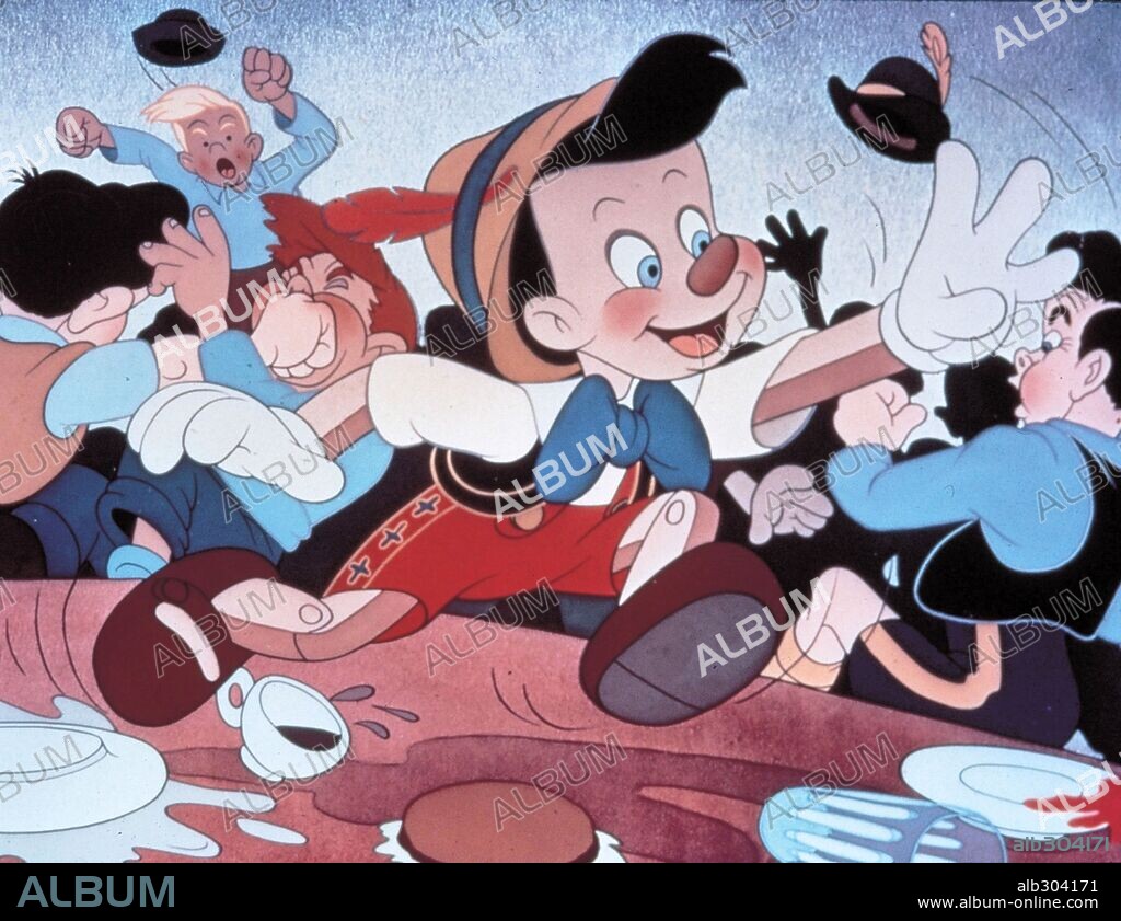 PINOCCHIO, 1940, unter der Regie von BEN SHARPSTEEN und HAMILTON LUSKE. Copyright WALT DISNEY PRODUCTIONS.