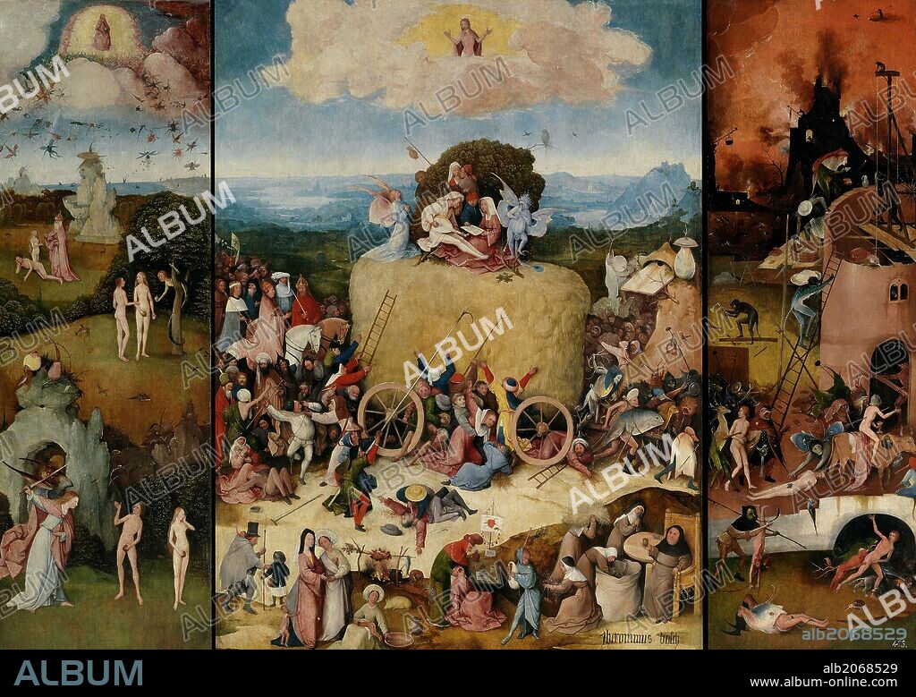 HIERONYMUS BOSCH. El Bosco / 'Haywain', ca.  1516, Flemish School, Oil on panel, 147 cm x 212 cm, P02052.