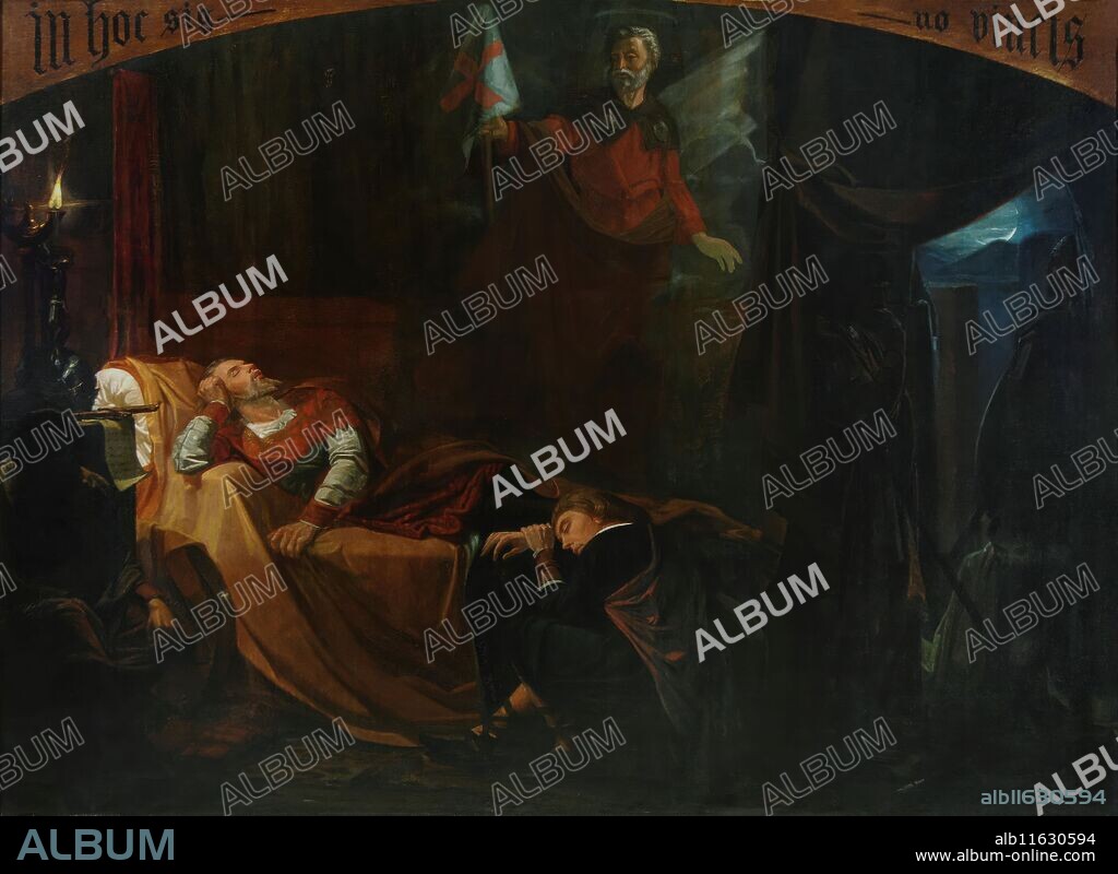 Lorenzo Rocha Icaza / 'The dream of King Ramiro I'. Ca. 1866. Oil on canvas.