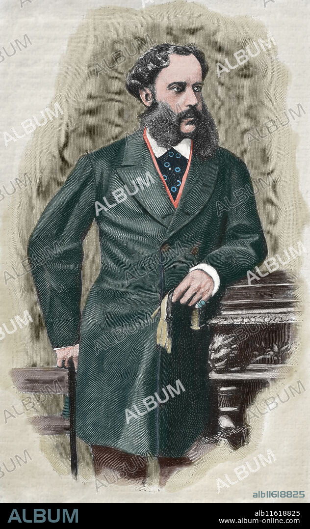 Klemens von Metternich (1773-1859). Politician and statesman of Rhenish extraction and one of the most important diplomats of his era, serving as the Foreign Minister of the Austrian Empire from 1809-1848. Engraving. Universal Illustration, 1885. Later colouration.